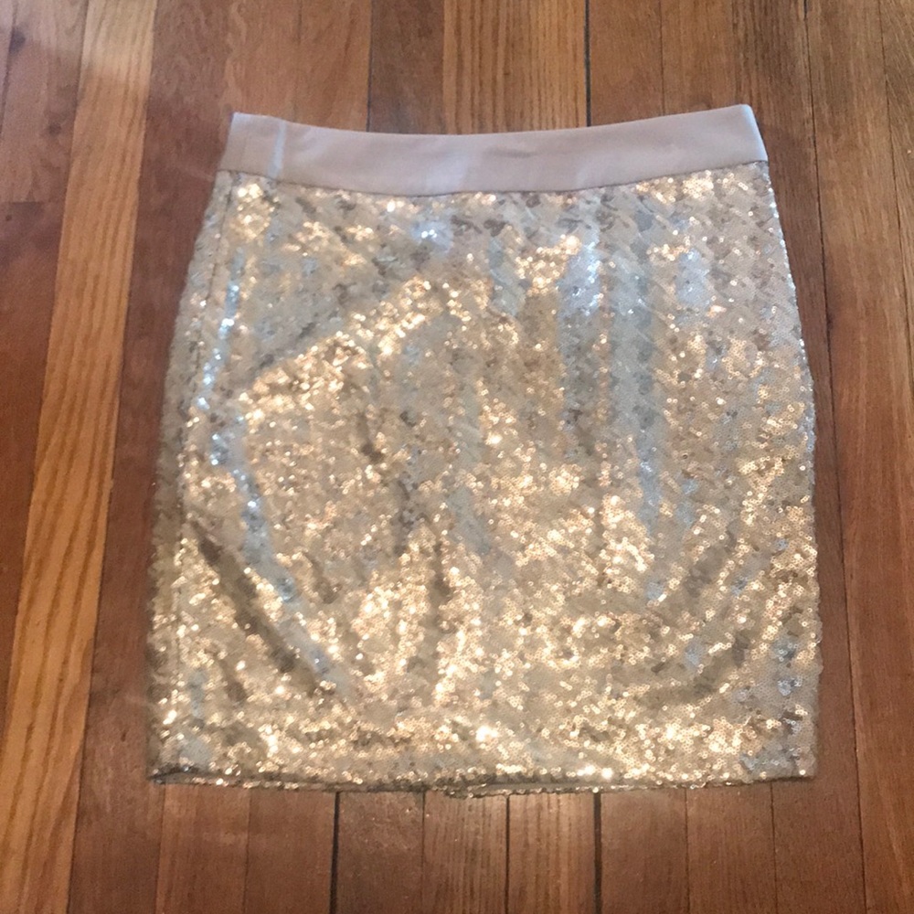 The Limited Gold sequin pencil skirt Size 8P